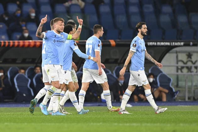 February 24, 2022, Rome, Italy: Ciro Immobile of SS LAZIO in action during the Knockout Round Play-Offs Leg Two - UEFA Europa League between SS Lazio and FC Porto at Stadio Olimpico on 24th of February, 2022 in Rome, Italy. football Europa League match - SS Lazio vs FC Porto, Rome, Italy  - ZUMAl164 20220224_zsa_l164_267 Copyright: xDomenicoxCippitellix