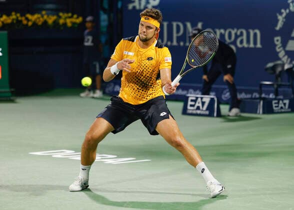 Jiri Vesely Tennis Dubai Duty Free Tennis Championships ATP Dubai Duty Free Tennis Stadium Dubai United Arab Emirates 24 February 2022 Copyright: xJuergenxHasenkopfx