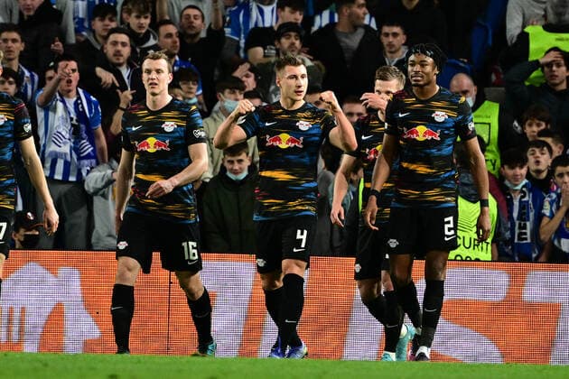 Goal celebration for 0 1 by Willi Orban 4 Leipzig , Real Sociedad vs RB Leipzig, Europa League, PLayoff second leg, 24 02 2022 Copyright: xkolbert-press MarcxNiemeyerx