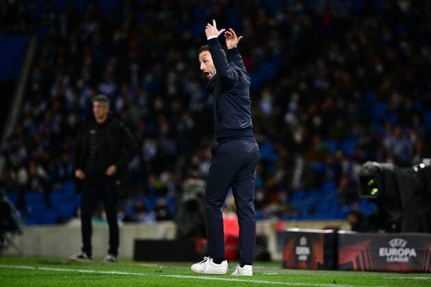 Domenico Tedesco head coach Leipzig , Real Sociedad vs RB Leipzig, Europa League, PLayoff second leg, 24 02 2022 Copyright: xkolbert-press MarcxNiemeyerx