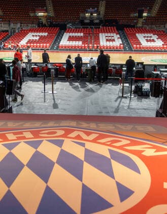 Cancelled basketball, FC Bayern ZSKA Moscow, on 24 02 2022, basketball Euroleague, FC Bayern Munich basketball ZSKA Moscow, season 2021 2022, in Munich, A U D I D O M E, Germany Source Copyright Credit Oryk HAIST xx