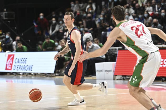 Nicolas Lang (France) BASKETBALL : France vs Portugal - Qualifications WC2023 - 24 02 2022 JBAutissier Panoramic 