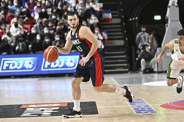 Axel Julien (France) BASKETBALL : France vs Portugal - Qualifications WC2023 - 24 02 2022 JBAutissier Panoramic 