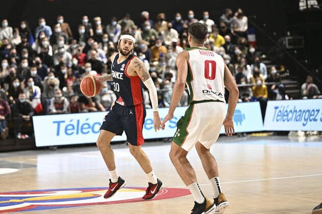 Isaia Cordinier (France) BASKETBALL : France vs Portugal - Qualifications WC2023 - 24 02 2022 JBAutissier Panoramic 
