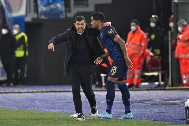 Photo Fabrizio Corradetti LaPresse February 24st 2022 Roma (Italy) Soccer Lazio - Porto Europa League 2021-2022 Play Off return - Olimpico Stadium of Roma In the pic: Sergio Conceicao coach (FC Porto)  Copyright: xFabrizioxCorradettix xLaPressex