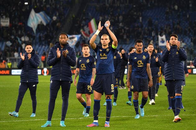 Kepler Laveran Lima Ferreira Pepe of FC Porto after the victory in the Europa League Knock-out Play-off Second leg football match between SS Lazio and FC Porto at Olimpico stadium in Rome (Italy), February 24th, 2021. Photo Antonietta Baldassarre Insidefoto antoniettaxbaldassarre