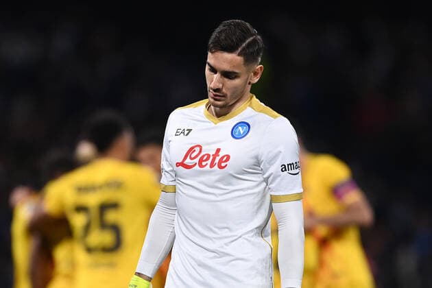Db Napoli 24 02 2022 - Europa League Napoli-Barcellona foto Daniele Buffa Image nella foto: Alex Meret 