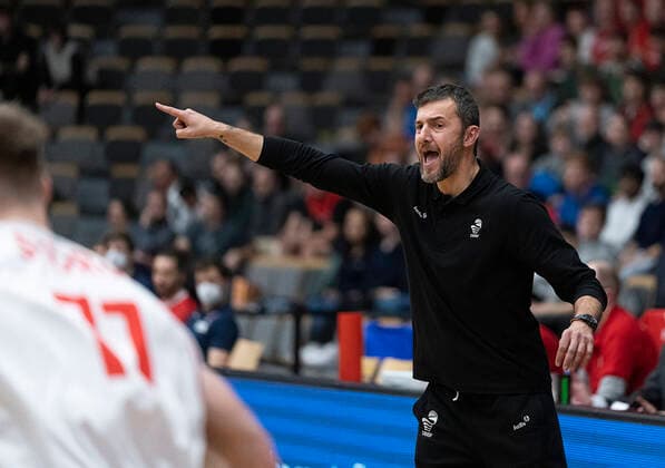 Denmark meets Norway in a European Championship qualifier in basketball, played in Naestved, Thursday 24 February 2022, Naestved Denmark  Copyright: fotograf@clausbech.dk ClausxBechx Cop10173 spdk20220224-211030-L