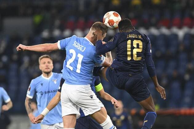 Mandatory Credit: Photo by Domenico Cippitelli LiveMedia Shutterstock (12821262bl) Sergej Milinkovic-Savic of SS LAZIO in action football Europa League match SS Lazio vs FC Porto, Olimpico stadium, Rome, Italy - 24 Feb 2022 football Europa League match SS Lazio vs FC Porto, Olimpico stadium, Rome, Italy - 24 Feb 2022  Copyright: xDomenicoxCippitelli LiveMedia Shutterstockx 12821262bl