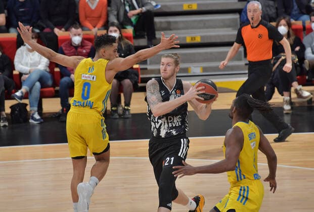 Dylan Osetkowski (asvel) BASKETBALL : LDLC ASVEL vs Alba Berlin - Euroligue - 24 02 2022 FredericChambert Panoramic 
