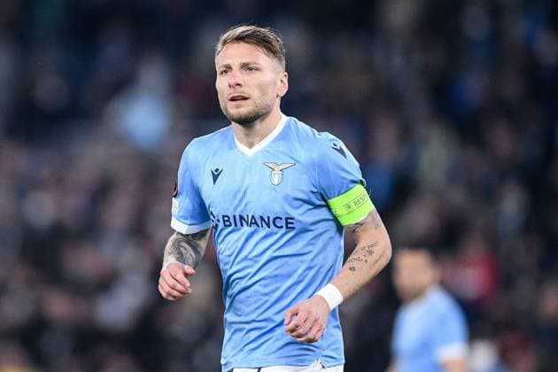 Fußball, Porträts, Serie A, Lazio Rom Ciro Immobile of SS Lazio during the UEFA Europa League Knockout Round Play-Offs Leg two between SS Lazio and FC Porto at Stadio Olimpico, Rome, Italy on 24 February 2022. Photo by Giuseppe Maffia. Rome Stadio Olimpico Rome Italy Copyright: xGiuseppexMaffiax SP24-254-063