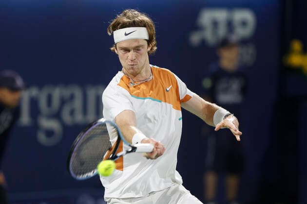 Andrey Rublev Tennis Dubai Duty Free Tennis Championships ATP Dubai Duty Free Tennis Stadium Dubai United Arab Emirates 25 February 2022 Copyright: xJuergenxHasenkopfx
