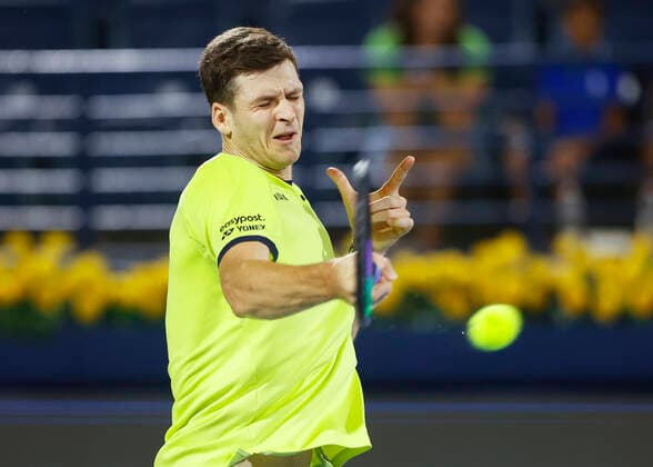 Hubert Hurkacz Tennis Dubai Duty Free Tennis Championships ATP Dubai Duty Free Tennis Stadium Dubai United Arab Emirates 25 February 2022 Copyright: xJuergenxHasenkopfx
