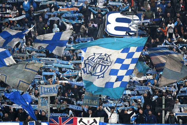 Ligue 1 2021-22, Olympique Marseille-Angers 5-2, TIFOSI SUPPORTERS MARSIGLIA LIGUE 1 2021-22 OLYMPIQUE MARSEILLE MARSIGLIA-ANGERS 5-2