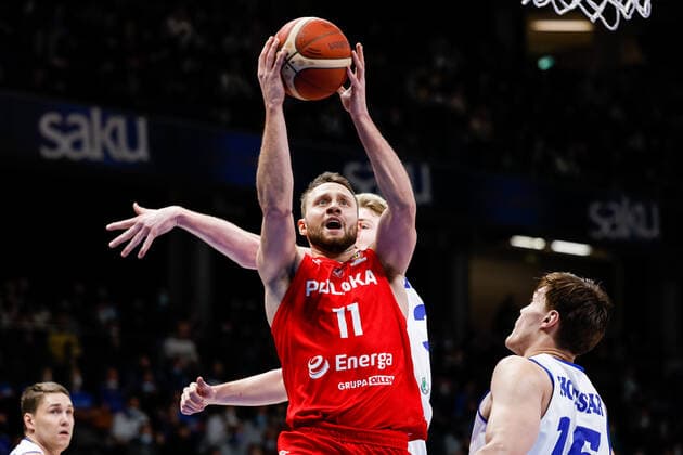 Tallin, 25.02.2022 KOSZYKOWKA KADRA REPREZENTACJA POLSKI MECZ Estoani - Poland POLISH national team, Nationalteam BASKETBALL POLAND GAME Estonia - Polska NZ Marcel Ponitka , FOT. WOJCIECH FIGURSKI 400mm.pl NEWSPIX.PL --- Newspix.pl  20220225_031_FIG9786