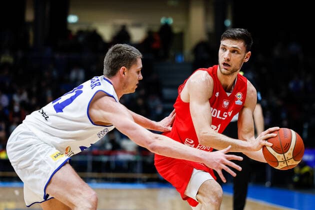 Tallin, 25.02.2022 KOSZYKOWKA KADRA REPREZENTACJA POLSKI MECZ Estoani - Poland POLISH national team, Nationalteam BASKETBALL POLAND GAME Estonia - Polska NZ Michal Michalak , FOT. WOJCIECH FIGURSKI 400mm.pl NEWSPIX.PL --- Newspix.pl  20220225_052_FIG0211