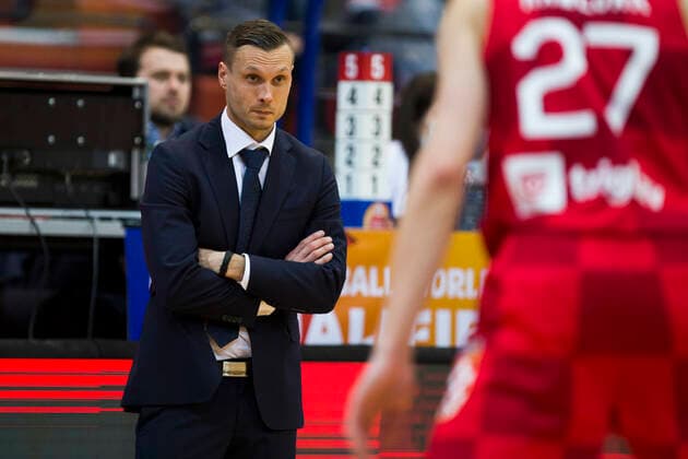 220225 Tim Schuberg of Sweden during the FIBA World Cup Qualifier game between Croatia and Sweden on February 25, 2022 in Zagreb Photo Nikola Krstic BILDBYRAN COP 307 NK0006 basket basketball vm kval kval fiba world cup qualifiers sweden croatia bbeng,  Copyright: NIKOLAxKRSTIC BB220225BB821