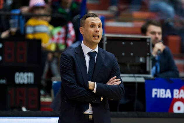 220225 Head Coach Ludwig Degernas of Sweden during the FIBA World Cup Qualifier game between Croatia and Sweden on February 25, 2022 in Zagreb Photo Nikola Krstic BILDBYRAN COP 307 NK0006 basket basketball vm kval kval fiba world cup qualifiers sweden croatia bbeng,  Copyright: NIKOLAxKRSTIC BB220225BB831