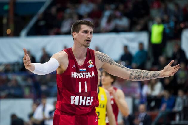 220225 Tomislav Zubcic of Croatia during the FIBA World Cup Qualifier game between Croatia and Sweden on February 25, 2022 in Zagreb Photo Nikola Krstic BILDBYRAN COP 307 NK0006 basket basketball vm kval kval fiba world cup qualifiers sweden croatia bbeng,  Copyright: NIKOLAxKRSTIC BB220225BB837