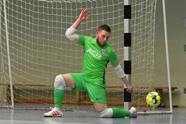 Futsal I Men I Season 2021 2022 I Bundesliga I 14 Matchday I WAKKA Eagles HOT 05 Futsal I 26 02 2022 Jean Michel Göde 61, Wakka Eagles Harburg Neugraben CU Arena Hamburg Germany Copyright: xLobeca AndreasxHannigx
