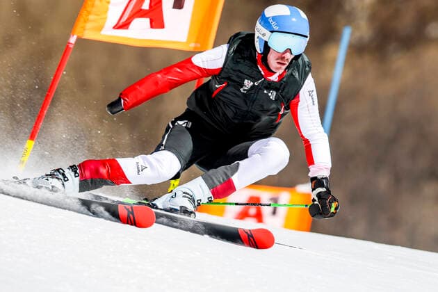 PARALYMPICS - Winter Paralympics Beijing 2022 YANQING,CHINA,27.FEB.22 - PARALYMPICS - Paralympic Winter games, Winterspiele,Spiele, Summer games Beijing 2022, preview. Image shows Nico Pajantschitsch (AUT).  GEPAxpictures xPatrickxSteiner