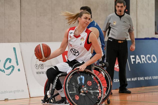 1 Wheelchair Basketball Bundesliga, RBC Koeln99ers vs Thuringia Bulls, 26 02 2022 Hillevi Hansson RBC Koeln99ers 4 , 1 Wheelchair Basketball Bundesliga, RBC Koeln99ers vs Thuringia Bulls on 26 02 2022 in Sporthalle Bergischer Ring, in Cologne North Rhine Westphalia Copyright: xBEAUTIFULxSPORTS Mueller-Laschetx