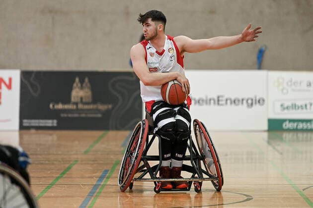 1 Wheelchair Basketball Bundesliga, RBC Koeln99ers vs Thuringia Bulls, 26 02 2022 Thomas Reier RBC Koeln99ers 27 , 1 Wheelchair Basketball Bundesliga, RBC Koeln99ers vs Thuringia Bulls on 26 02 2022 in Sporthalle Bergischer Ring, in Cologne North Rhine Westphalia Copyright: xBEAUTIFULxSPORTS Mueller-Laschetx