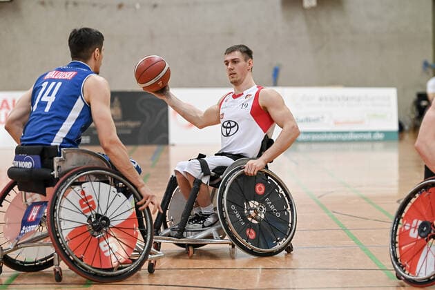 1 Wheelchair Basketball Bundesliga, RBC Koeln99ers vs Thuringia Bulls, 26 02 2022 Alexander Keiser RBC Koeln99ers 19 , 1 Wheelchair Basketball Bundesliga, RBC Koeln99ers vs Thuringia Bulls on 26 02 2022 in Sporthalle Bergischer Ring, in Cologne North Rhine Westphalia Copyright: xBEAUTIFULxSPORTS Mueller-Laschetx