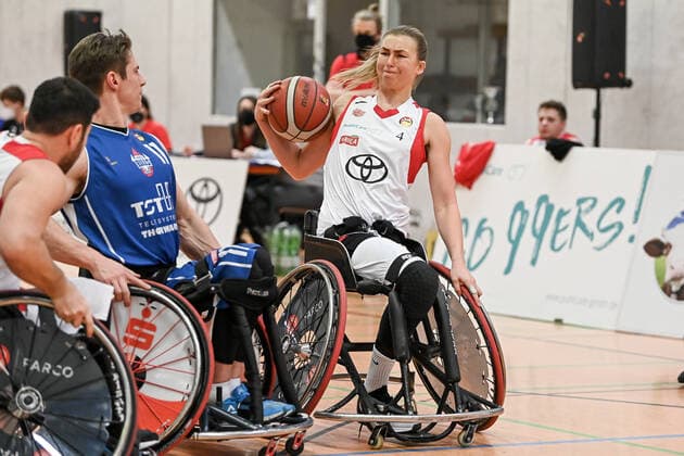 1 Wheelchair Basketball Bundesliga, RBC Koeln99ers vs Thuringia Bulls, 26 02 2022 Hillevi Hansson RBC Koeln99ers 4 , 1 Wheelchair Basketball Bundesliga, RBC Koeln99ers vs Thuringia Bulls on 26 02 2022 in Sporthalle Bergischer Ring, in Cologne North Rhine Westphalia Copyright: xBEAUTIFULxSPORTS Mueller-Laschetx