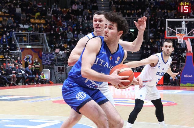Alessandro Pajola (Italy) during the FIBA World Cup 2023 qualifiers game Italy Vs. Iceland at the Paladozza sports palace in Bologna, February 27, 2022 - Photo: Michele Nucci  Copyright: xMichelexNuccix xipa-agency.netx xx 0