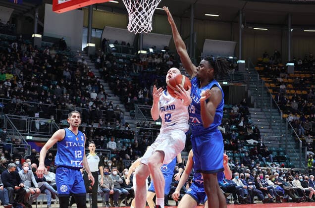 Kari Jonsson (Iceland) during the FIBA World Cup 2023 qualifiers game Italy Vs. Iceland at the Paladozza sports palace in Bologna, February 27, 2022 - Photo: Michele Nucci  Copyright: xMichelexNuccix xipa-agency.netx xx 0