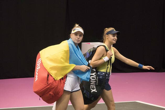 Dayana YASTREMSKA (UKR) Ivanna YASTREMSKA (UKR) quittent le cours - Open 6eme sens MÃ tropole de Lyon, Lyon 28 02 2022 - Photo Sandrine Thesillat Panoramic TENNIS : Open 6eme sens MÃ tropole de Lyon - 28 02 2022 SandrineThesillat Panoramic 