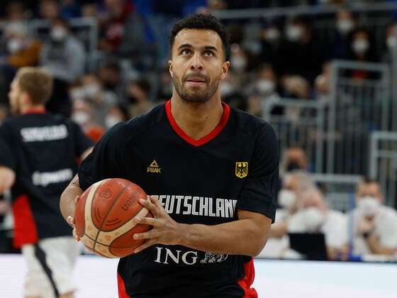 28 02 2022, Germany vs Israel, FIBA Basketball World Cup Qualifiers, Group D, GER, Heidelberg, SNP dome, Picture from the left side , Johannes Thiemann Germany Copyright: HMBxMedia xHeikoxBecker