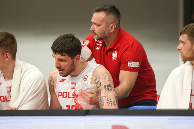 2022.02.28 Lublin Koszykowka Kwalifikacje do Mistrzostw Swiata 2023 Polska - Estonia N z Dominik Olejniczak Foto Wojciech Szubartowski Press Focus 2022.02.28 Lublin FIBA Basketball World Cup 2023 European Qualifiers Poland - Estonia Dominik Olejniczak Credit: Wojciech Szubartowski Press Focus NEWSPIX.PL --- Newspix.pl  20220228PF_WS019