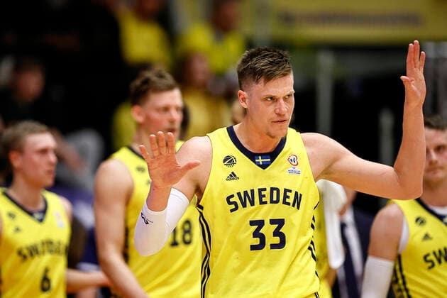 220228 Jonas Jerebko of Sweden during the FIBA World Cup Qualifier game between Sweden and Croatia on February 28, 2022 in Norrköping,  Copyright: PETERxHOLGERSSON BB220228PH063