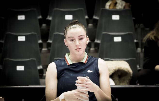 Elsa JACQUEMOT (FRA) Stefanie VOEGELE (SUI) - Open 6eme sens MÃ tropole de Lyon, Lyon 28 02 2022 TENNIS : Open 6eme Sens Lyon Metropole - Lyon - 28 02 2022 SandrineThesillat Panoramic 
