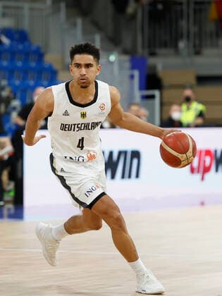 28 02 2022, Germany vs Israel, FIBA Basketball World Cup Qualifiers, Group D, GER, Heidelberg, SNP dome, Picture from the left side , Maodo Lo Germany Copyright: HMBxMedia xHeikoxBecker