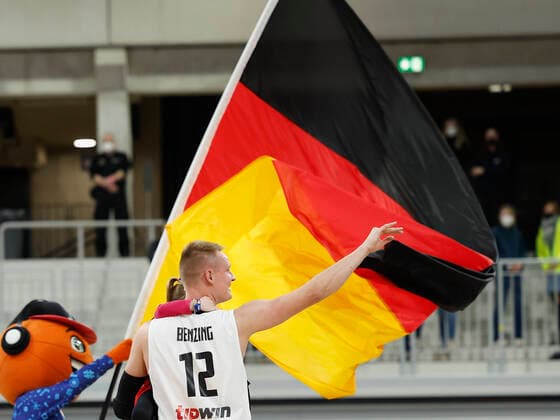 28 02 2022, Germany vs Israel, FIBA Basketball World Cup Qualifiers, Group D, GER, Heidelberg, SNP dome, Picture from the left side , Robin Benzing Germany Copyright: HMBxMedia xHeikoxBecker