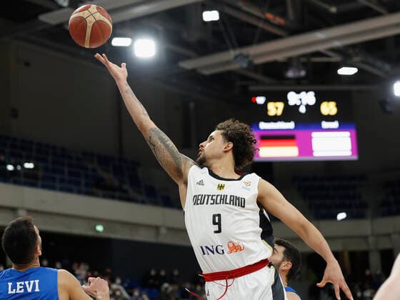 28 02 2022, Germany vs Israel, FIBA Basketball World Cup Qualifiers, Group D, GER, Heidelberg, SNP dome, Picture from the left side , Michael Kessens Germany Copyright: HMBxMedia xHeikoxBecker