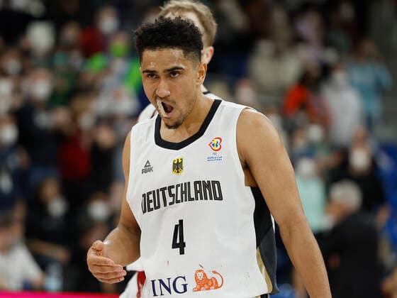 28 02 2022, Germany vs Israel, FIBA Basketball World Cup Qualifiers, Group D, GER, Heidelberg, SNP dome, Picture from the left side , Maodo Lo Germany Copyright: HMBxMedia xHeikoxBecker