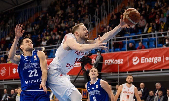 28.02.2022, Lublin. Basketball World Cup European Qualifiers. Poland VS Estonia 70:68. On the photo 22 Martin Dorbek. Photo Tairo Lutter, Postimees Lublin Lublin Poland 1TL28FEB22A311  Copyright: xTairoxLutterx Martin Dorbek