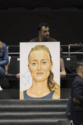 Kristina Mladenovic (FRA) - Open 6eme sens MÃ tropole de Lyon, Lyon 01 03 2022 - TENNIS : Kristina Mladenovic vs Shuai Zhang - Open 6eme Sens Lyon Metropole - Lyon 01 03 2022 SandrineThesillat Panoramic 