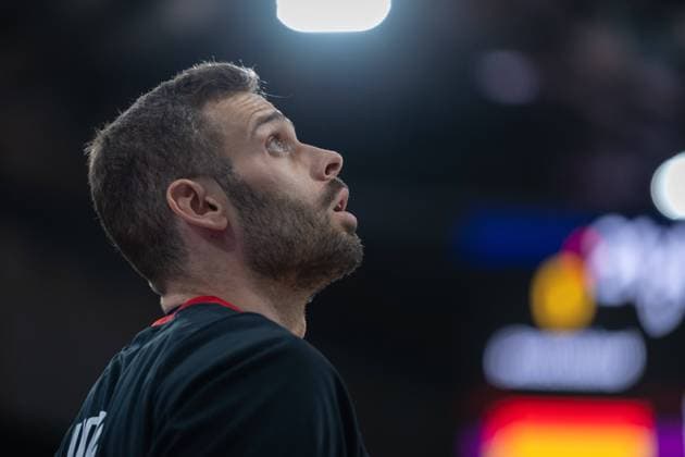 Basketball Heidelberg 28 02 2022 World Cup Qualifiers FIBA Basketball World Cup European Qualifiers Germany GER Israel ISR Jonas Wohlfarth Bottermann Germany, No 18