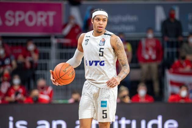 Caleb Homesley 5 Hamburg Towers , FC Bayern Basketball vs Hamburg Towers, easyCredit BBL, 02 03 2022 Munich Bavaria Germany Copyright: xkolbert-press UlrichxGamelx