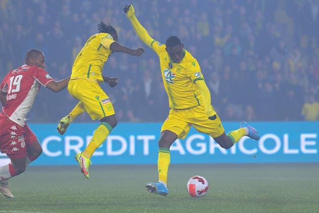 Randal KOLO MUANI ( 23 - Nantes ) - FOOTBALL : Nantes vs Monaco - Coupe de France - 02 03 2022 FedericoPestellini Panoramic 