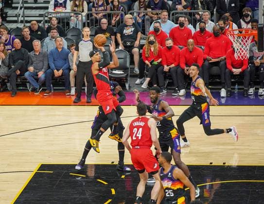 Phoenix, Arizona, March 2nd 2022: Josh Hart ( 11 Portland Trail Blazers)& xA