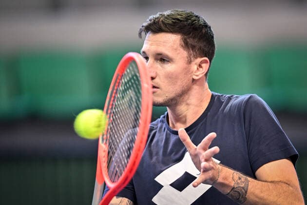TENNIS - ITF Davis Cup 2022 SEOUL,SOUTH KOREA,03.MAR.22 - TENNIS - ITF Davis Cup 2022, South Korea vs Austria, preview. Image shows Dennis Novak (AUT).  GEPAxpictures xChristianxMoser