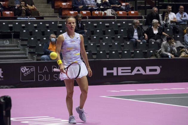 Viktorija GOLUBIC (SUI) - Open 6eme sens MÃ tropole de Lyon, Lyon 03 03 2022 - Photo Sandrine Thesillat Panoramic TENNIS : Open 6eme Sens Lyon Metropole - 03 03 2022 SandrineThesillat Panoramic 