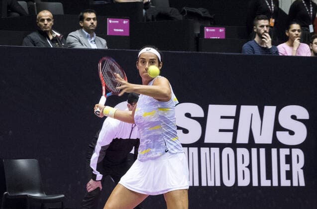 Caroline GARCIA (FRA)- Open 6eme sens MÃ tropole de Lyon, Lyon 03 03 2022 - TENNIS : Caroline GARCIA vs Martina TREVISAN - Open 6eme Sens Lyon Metropole - Lyon - 03 03 2022 SandrineThesillat Panoramic 