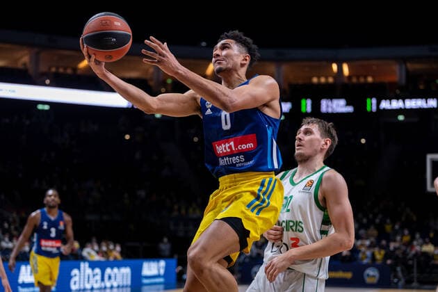Basketball Berlin 03 03 2022 2021 2022 Euroleague Regular Season Alba Berlin Zalgiris Kaunas Maodo Lo Alba Berlin, No 00 Edgaras Ulanovas Kaunas, No 92